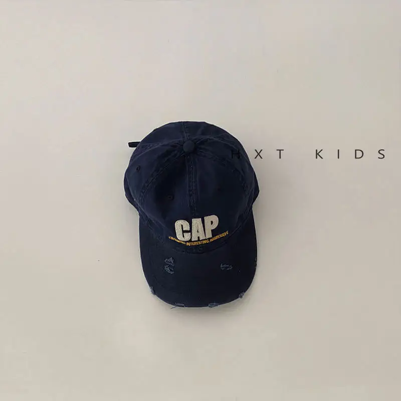 Pink Ripped Cap for Kids with Cap Brand - Image 3