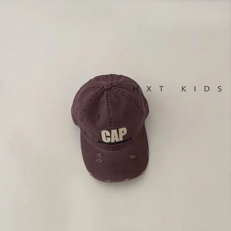 Pink Ripped Cap for Kids with Cap Brand - Image 5