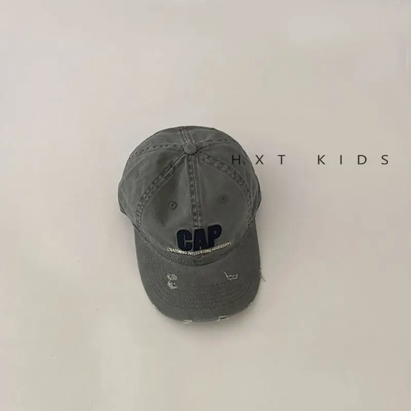 Pink Ripped Cap for Kids with Cap Brand - Image 7
