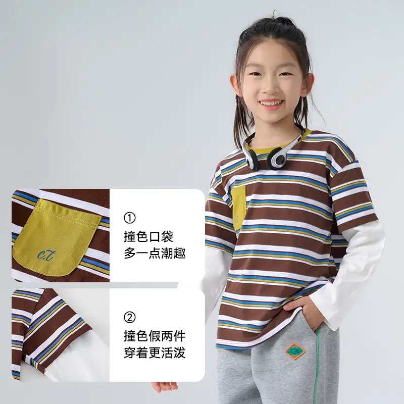 100% Cotton Long Sleeve T-Shirt for Boys Girls Medium Large - Image 7