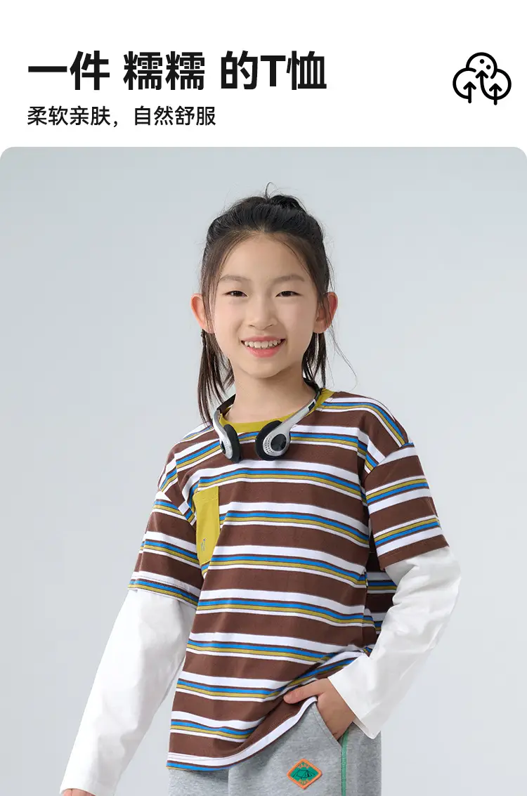 100% Cotton Long Sleeve T-Shirt for Boys Girls Medium Large — feature 2