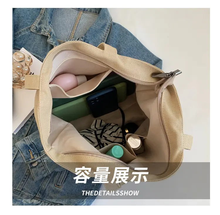 Women Large Capacity Tan Tote Bag 2025 — feature 8