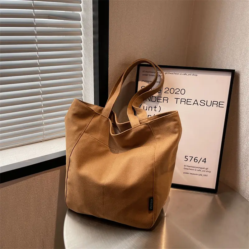 Women Large Capacity Tan Tote Bag 2025 - Image 2