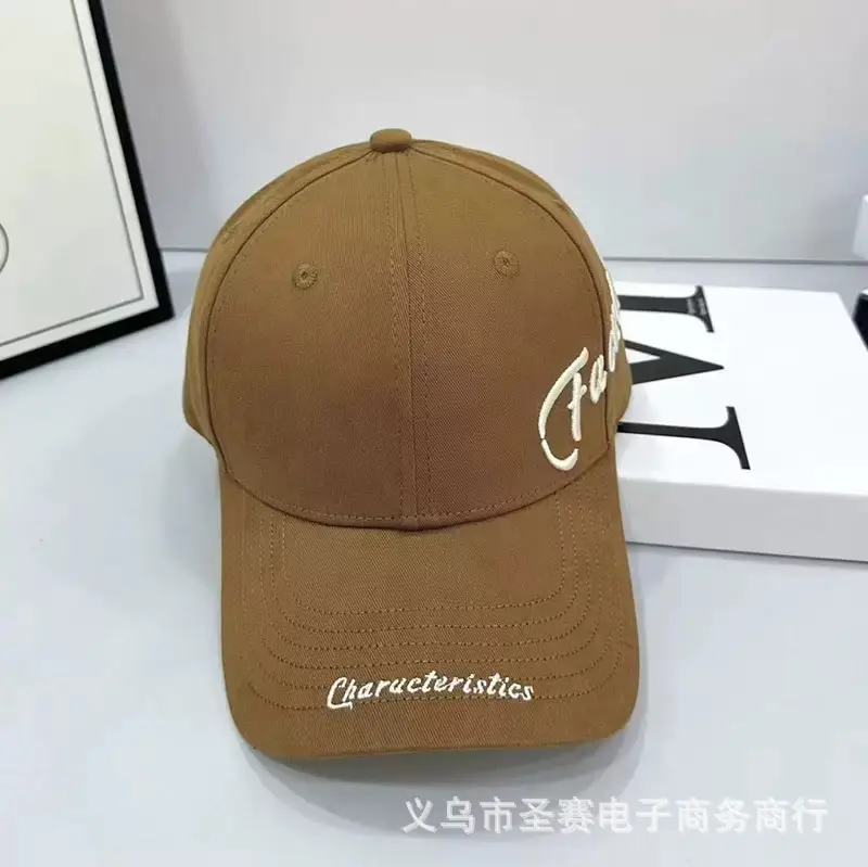 Trendy Cotton Baseball Cap for Women with Wide Brim & Embroidery - Image 4