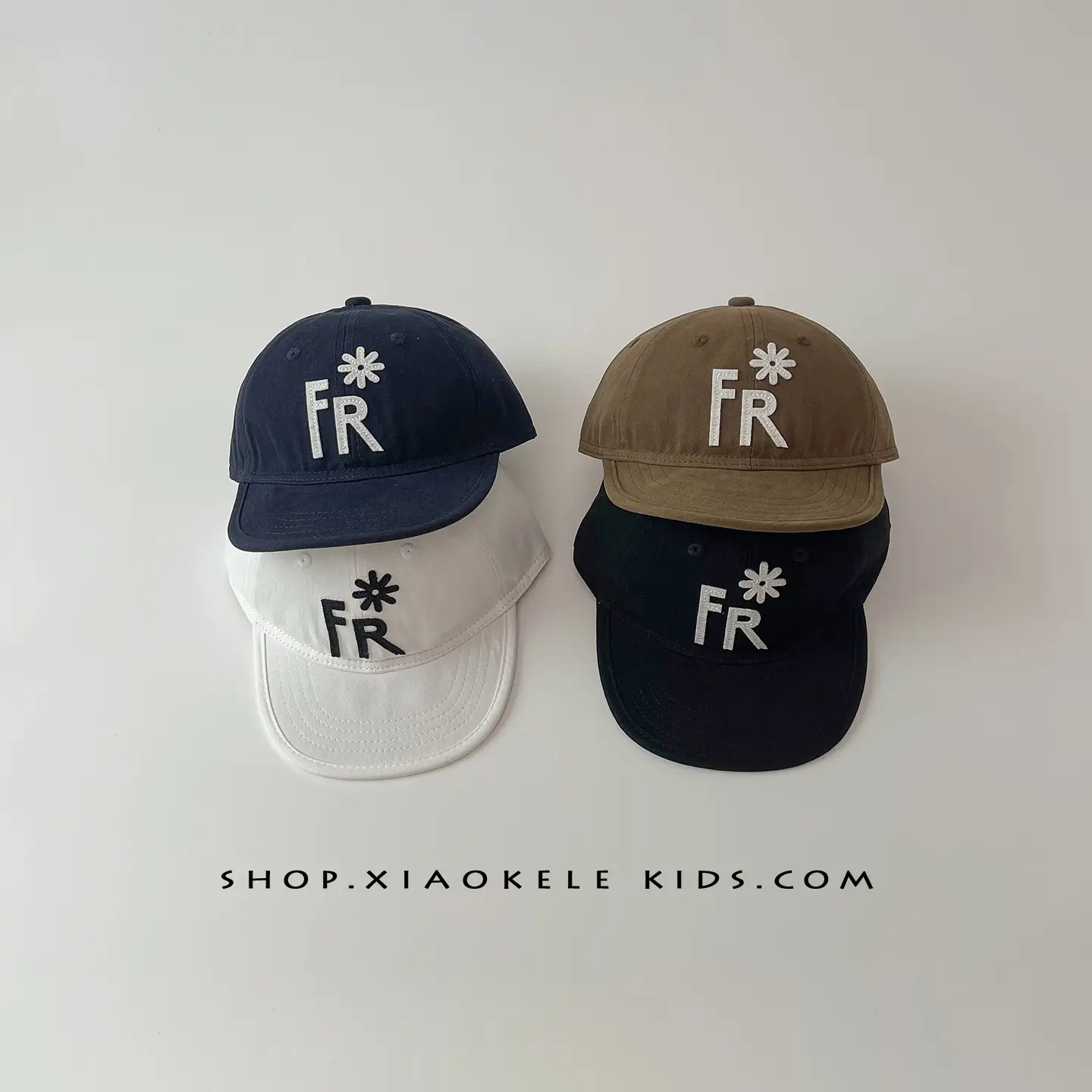 Kids Hip Hop Baseball Cap Black FR Logo