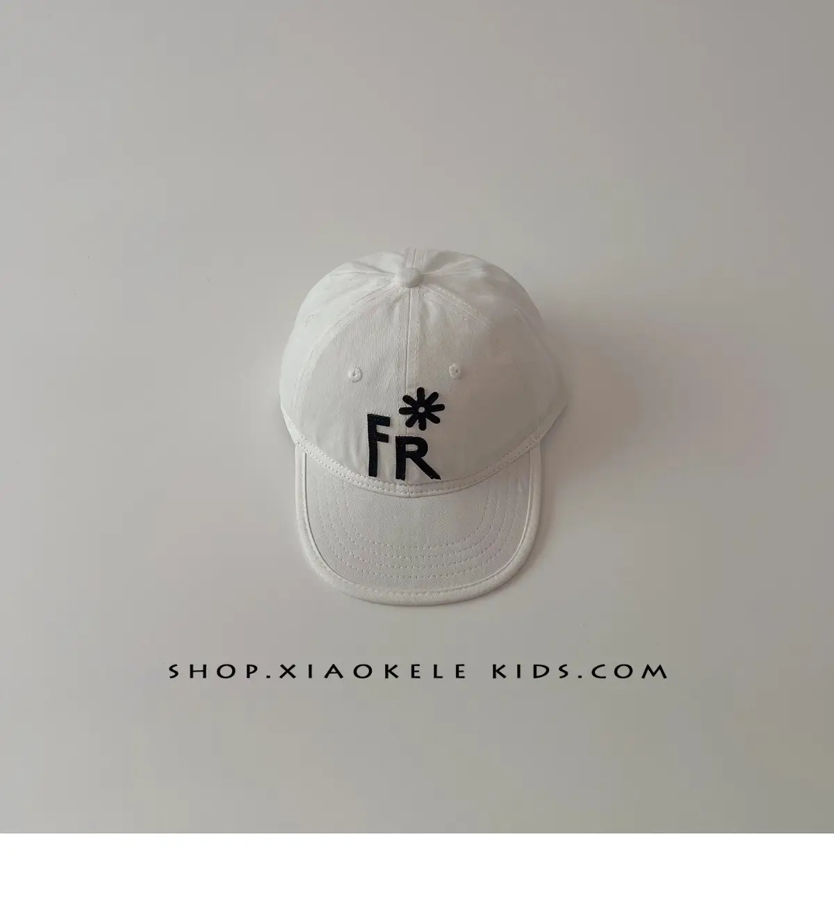 Kids Hip Hop Baseball Cap Black FR Logo — feature 12