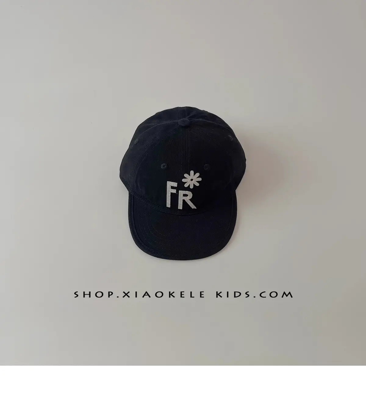 Kids Hip Hop Baseball Cap Black FR Logo — feature 13