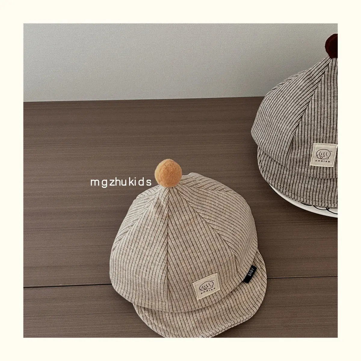 Baby Hat Autumn Winter Medium Thick Stripesd Kids — feature 11