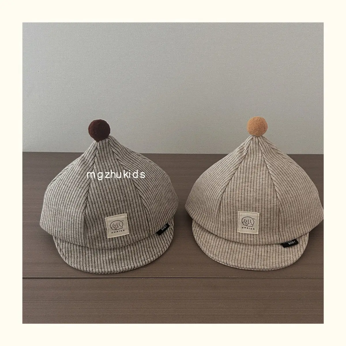 Baby Hat Autumn Winter Medium Thick Stripesd Kids — feature 3