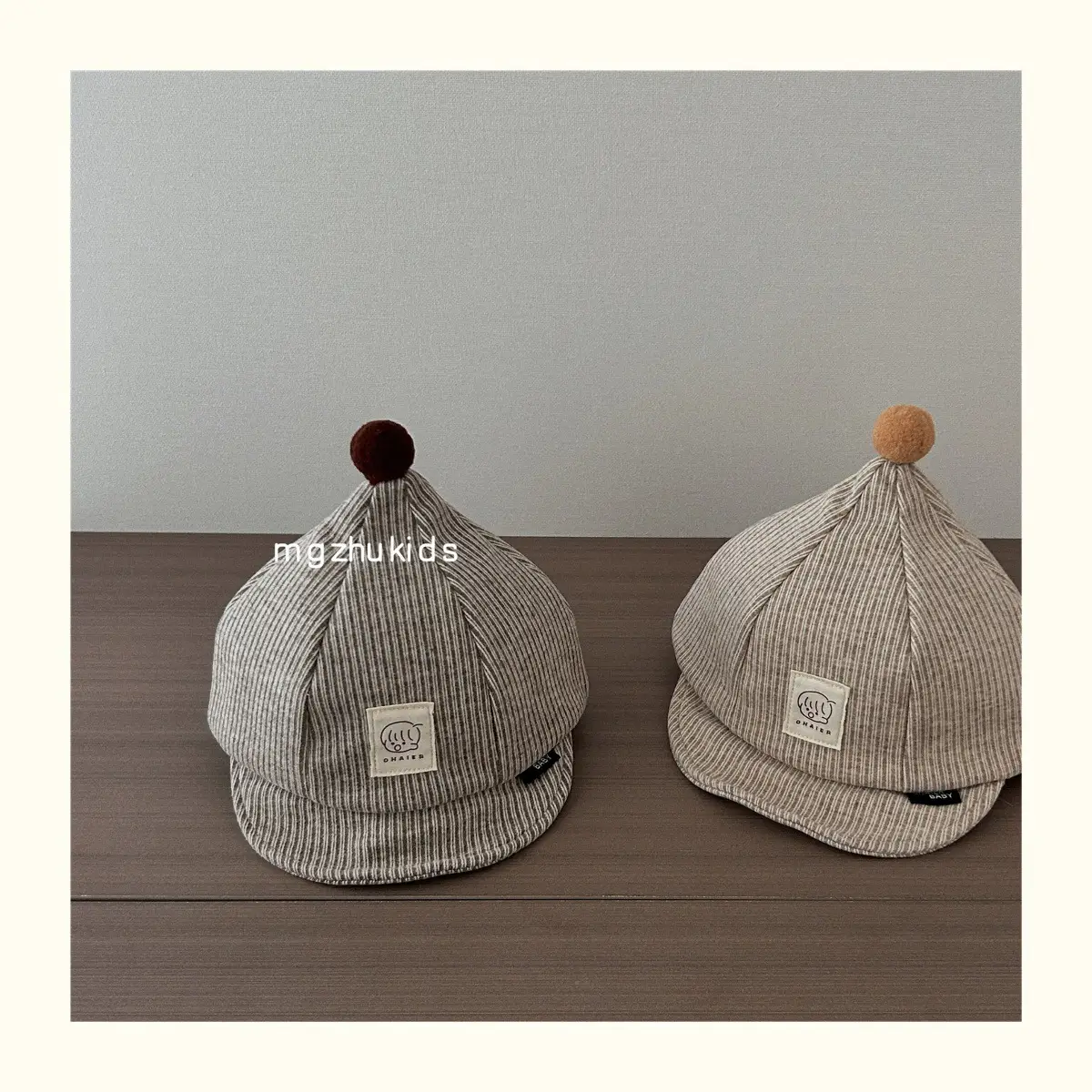 Baby Hat Autumn Winter Medium Thick Stripesd Kids — feature 4