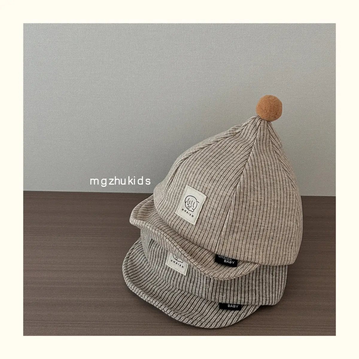 Baby Hat Autumn Winter Medium Thick Stripesd Kids — feature 5