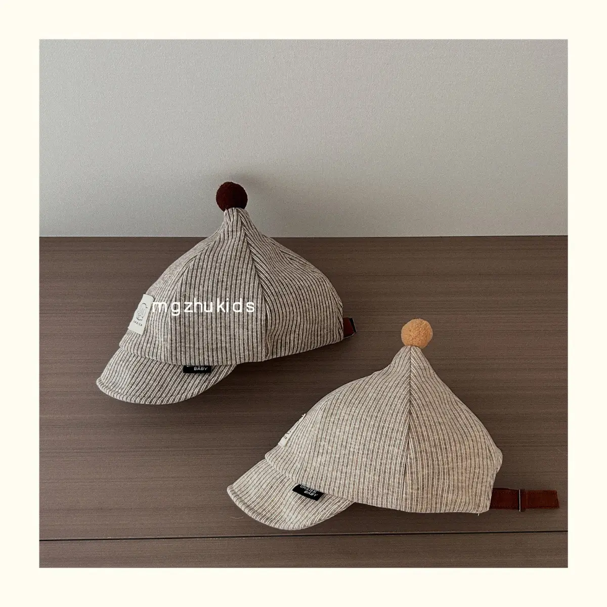 Baby Hat Autumn Winter Medium Thick Stripesd Kids — feature 6