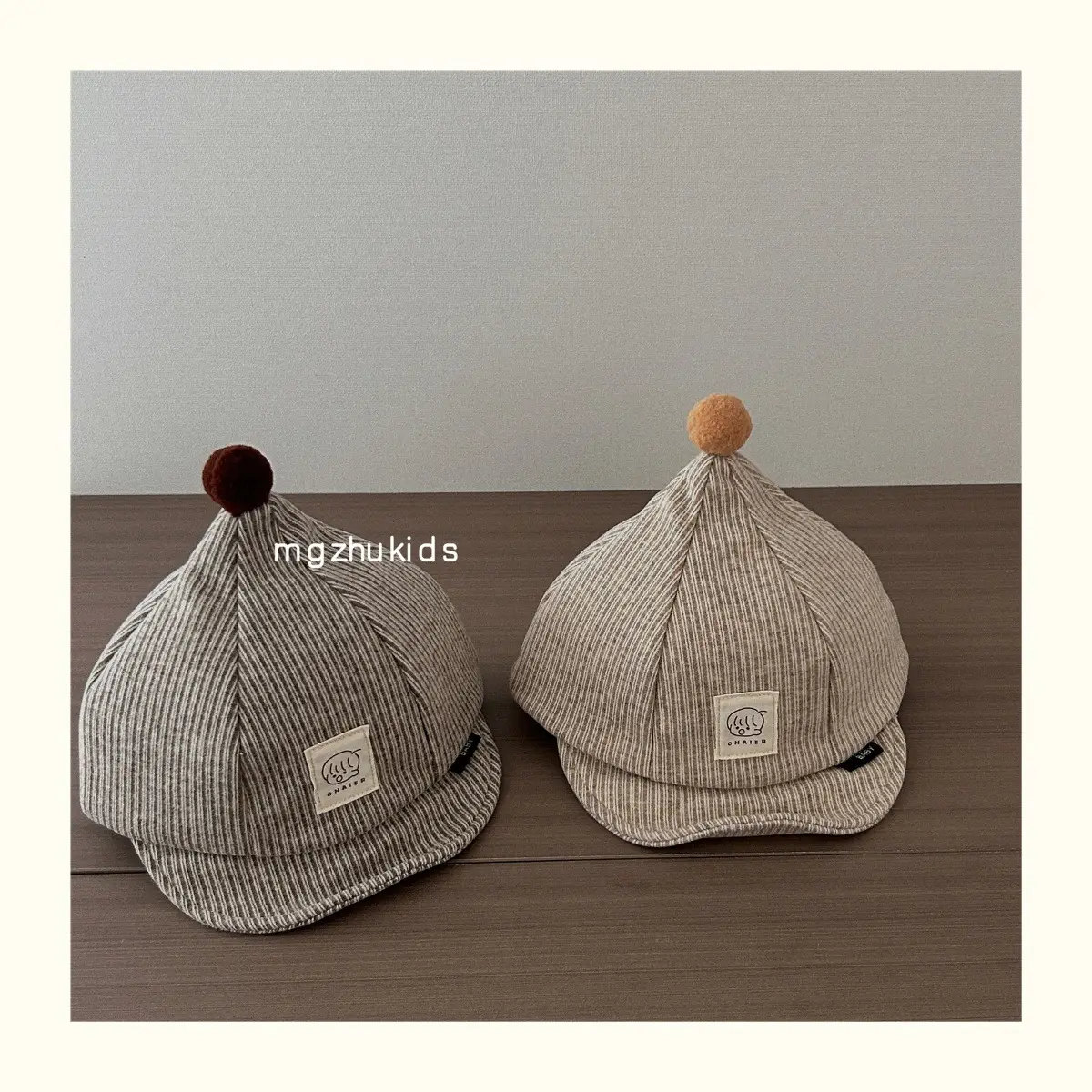 Baby Hat Autumn Winter Medium Thick Stripesd Kids — feature 7