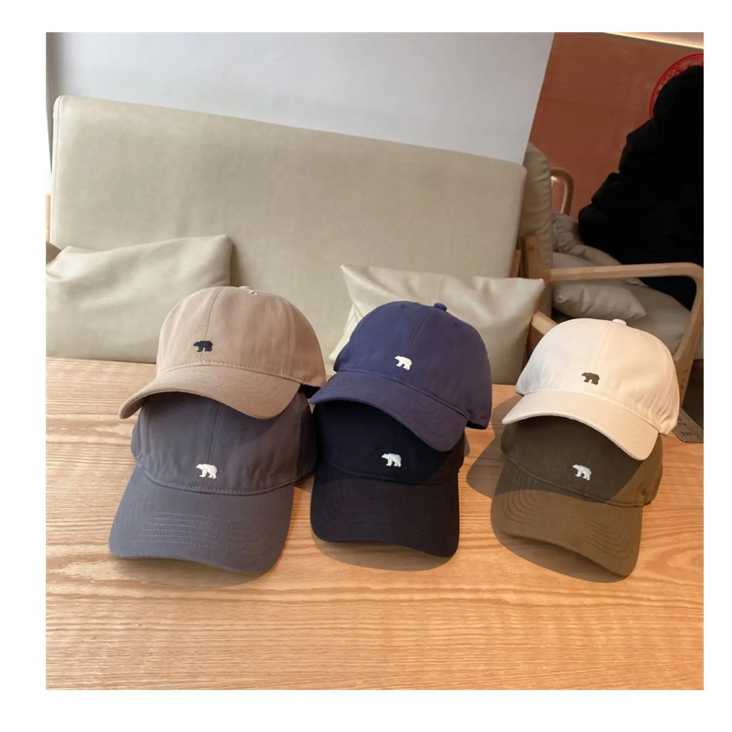 Arctic Bear Embroidered Black Baseball Cap for Women — feature 14