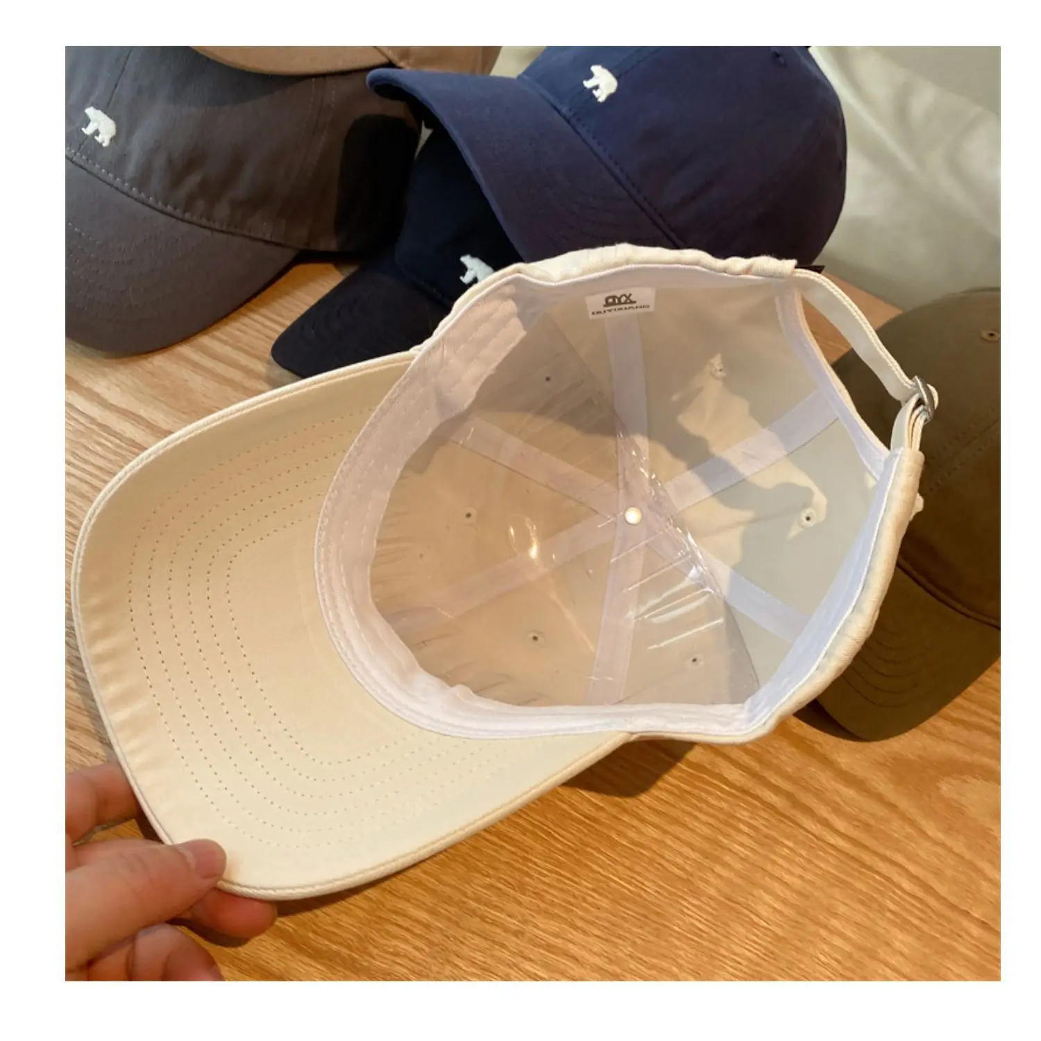 Arctic Bear Embroidered Black Baseball Cap for Women — feature 17