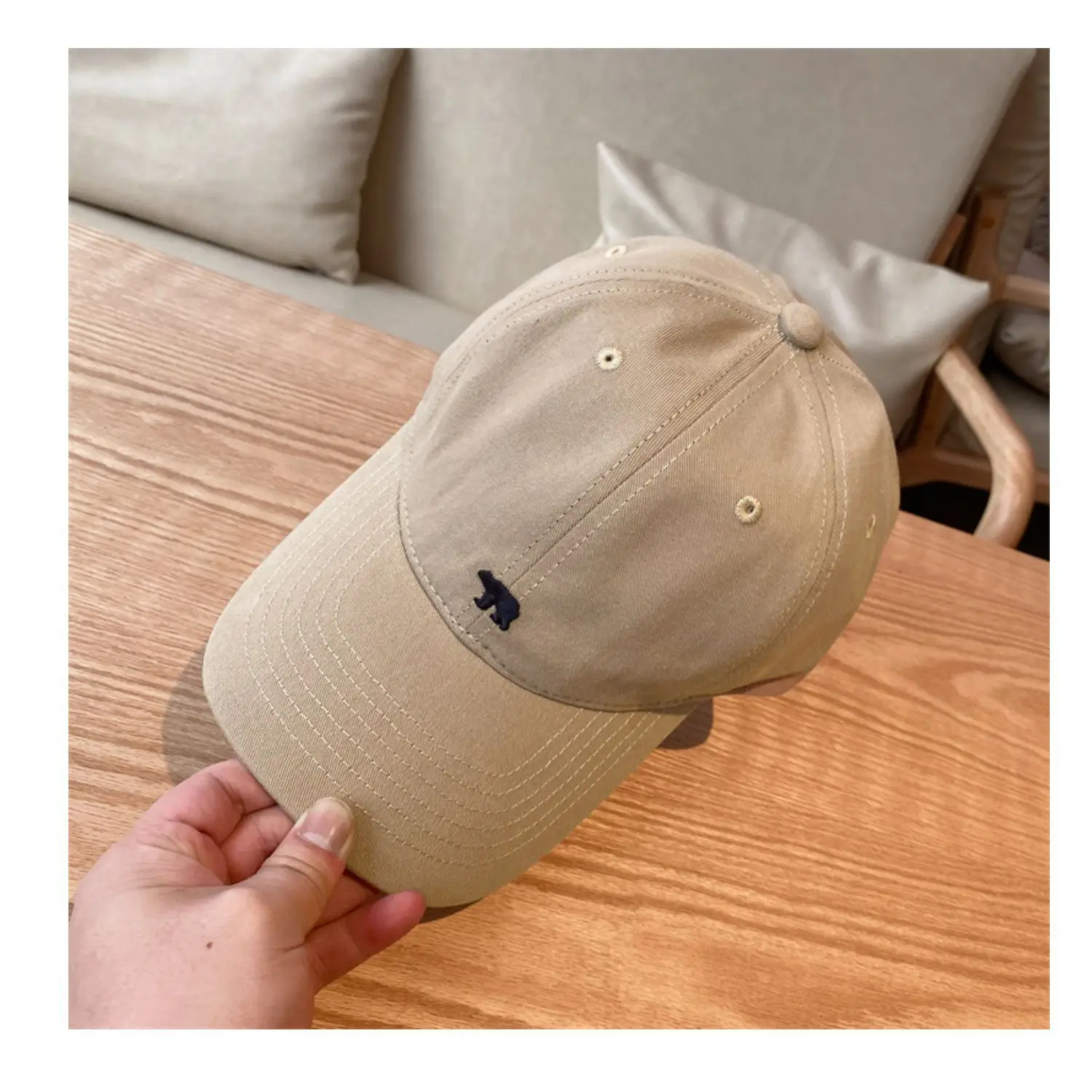 Arctic Bear Embroidered Black Baseball Cap for Women — feature 20