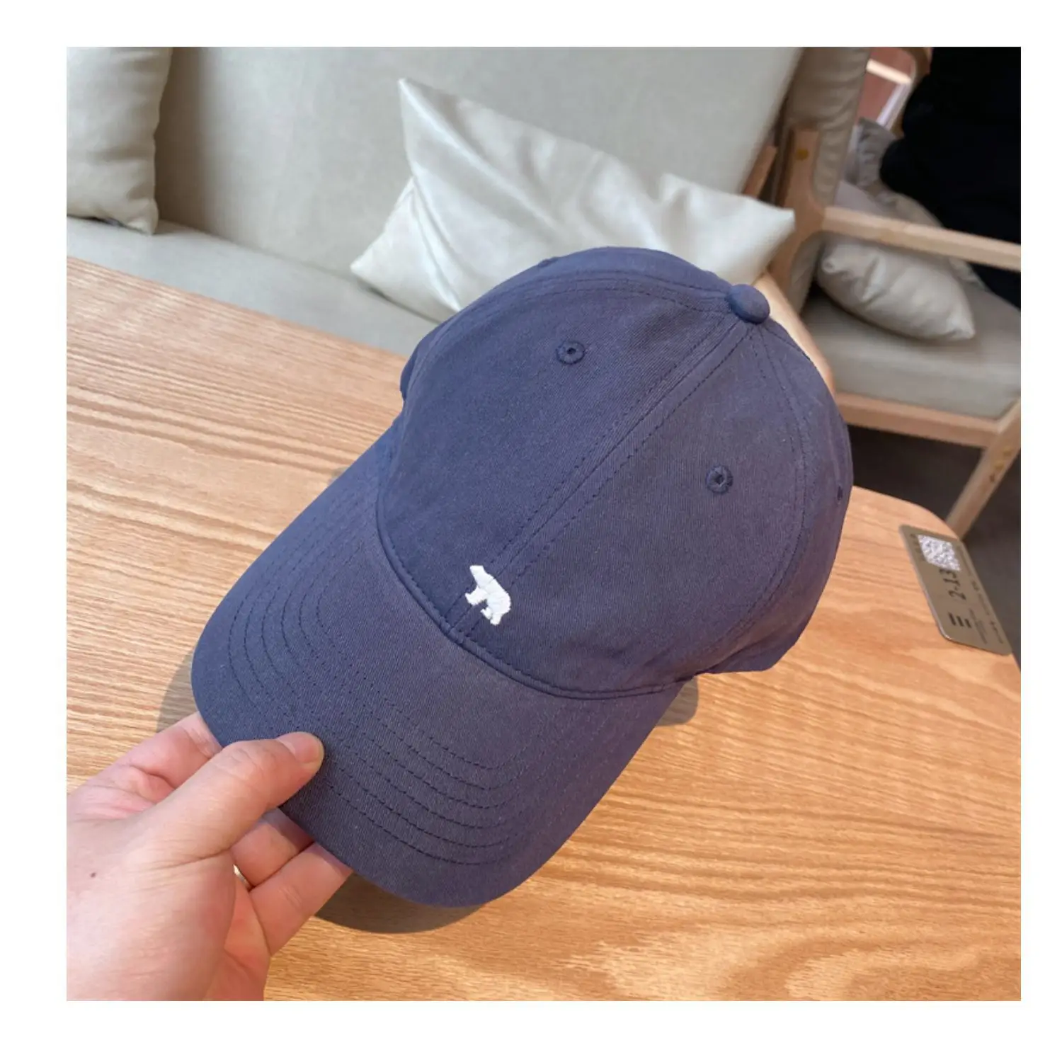Arctic Bear Embroidered Black Baseball Cap for Women — feature 21
