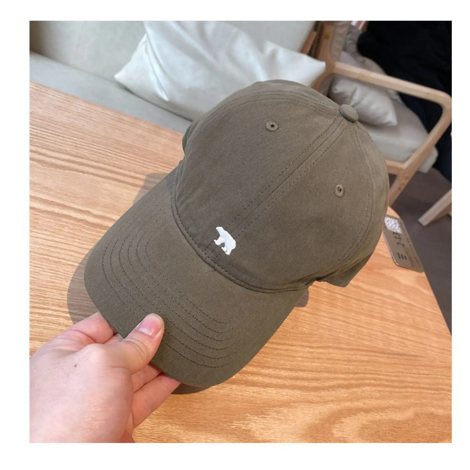 Arctic Bear Embroidered Black Baseball Cap for Women — feature 22