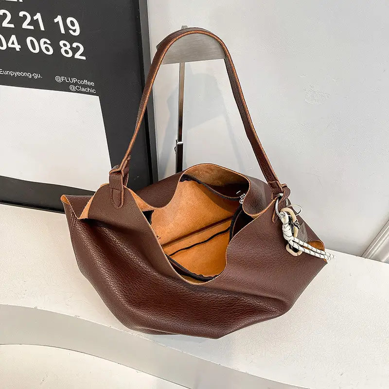 Brown Crossbody Bag for Women Large Capacity Mother In Law Bag — feature 15