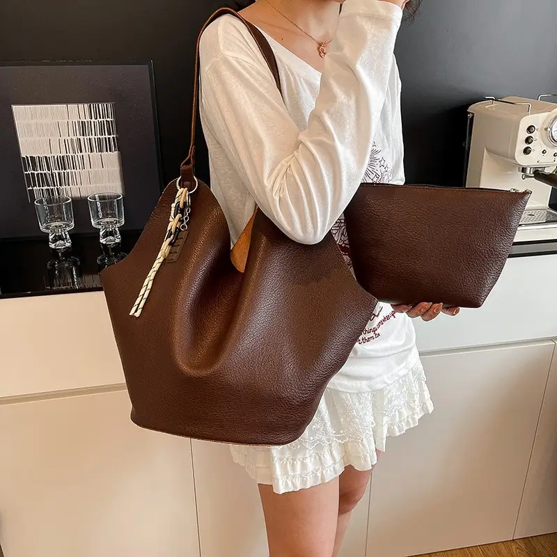 Brown Crossbody Bag for Women Large Capacity Mother In Law Bag - Image 3