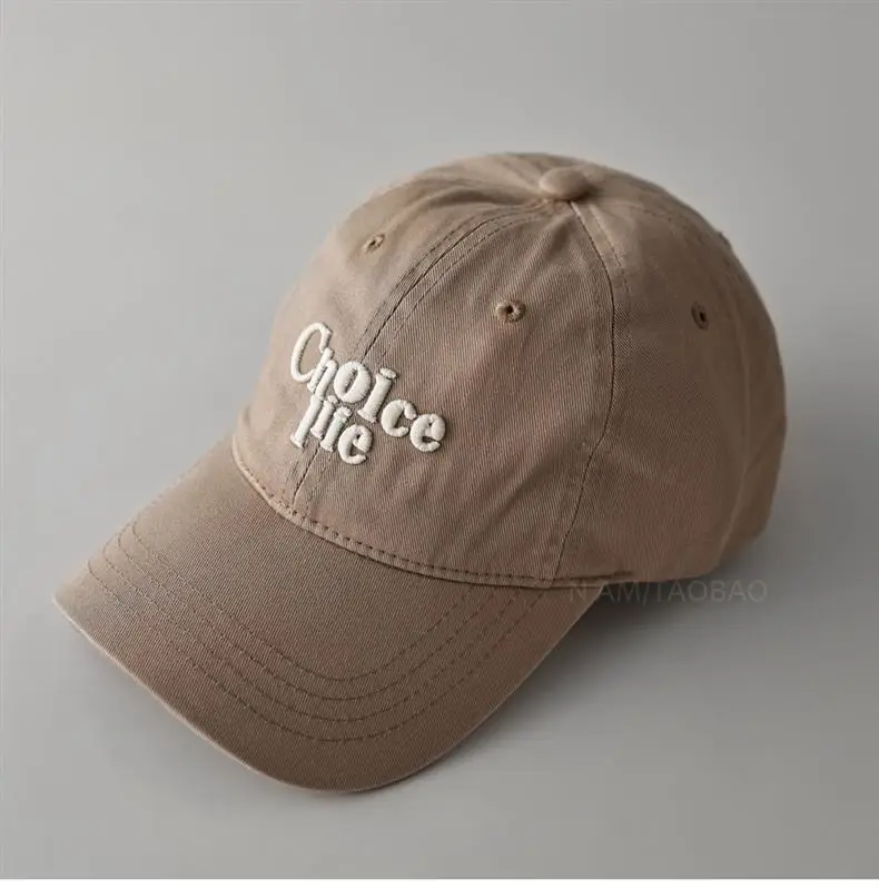 3D Letter Embroidered Beige Baseball Cap for Men Women — feature 11