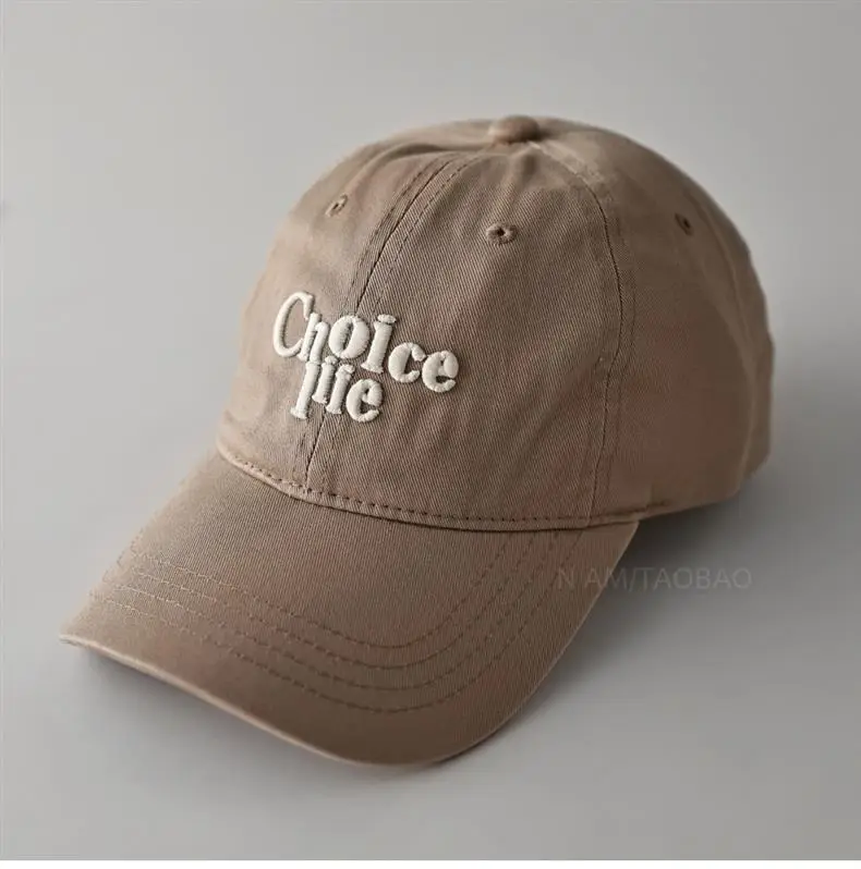 3D Letter Embroidered Beige Baseball Cap for Men Women — feature 5