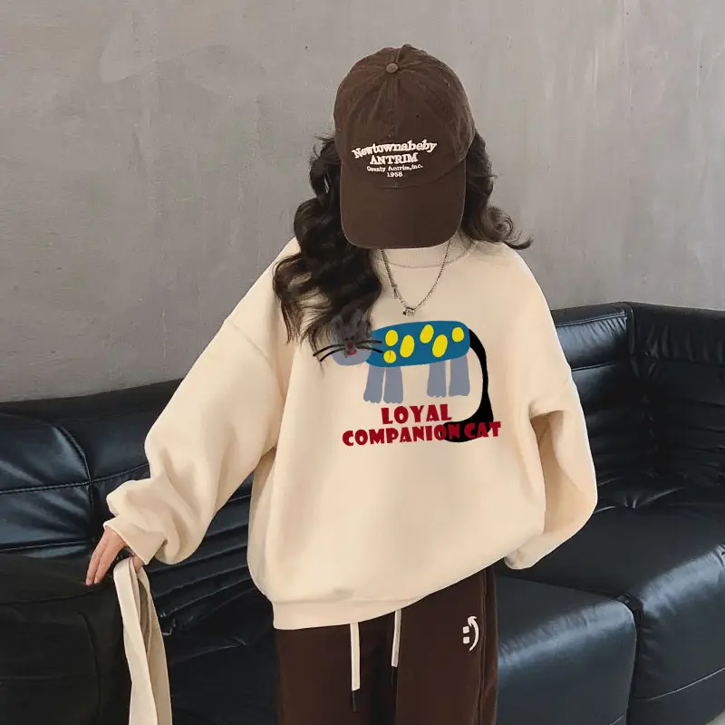 Loyal Companions Sweatshirt White Flame Print Long Sleeve - Image 8