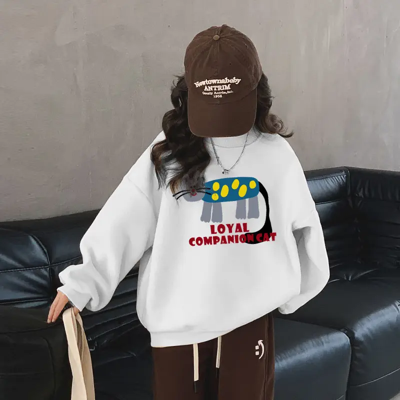 Loyal Companions Sweatshirt White Flame Print Long Sleeve — feature 10