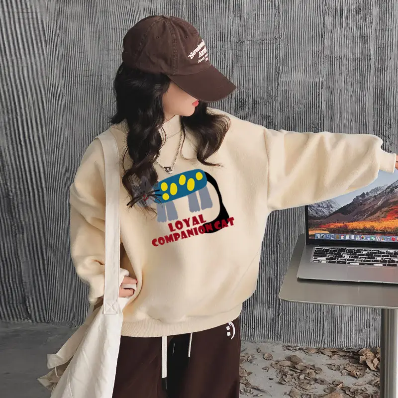 Loyal Companions Sweatshirt White Flame Print Long Sleeve — feature 12