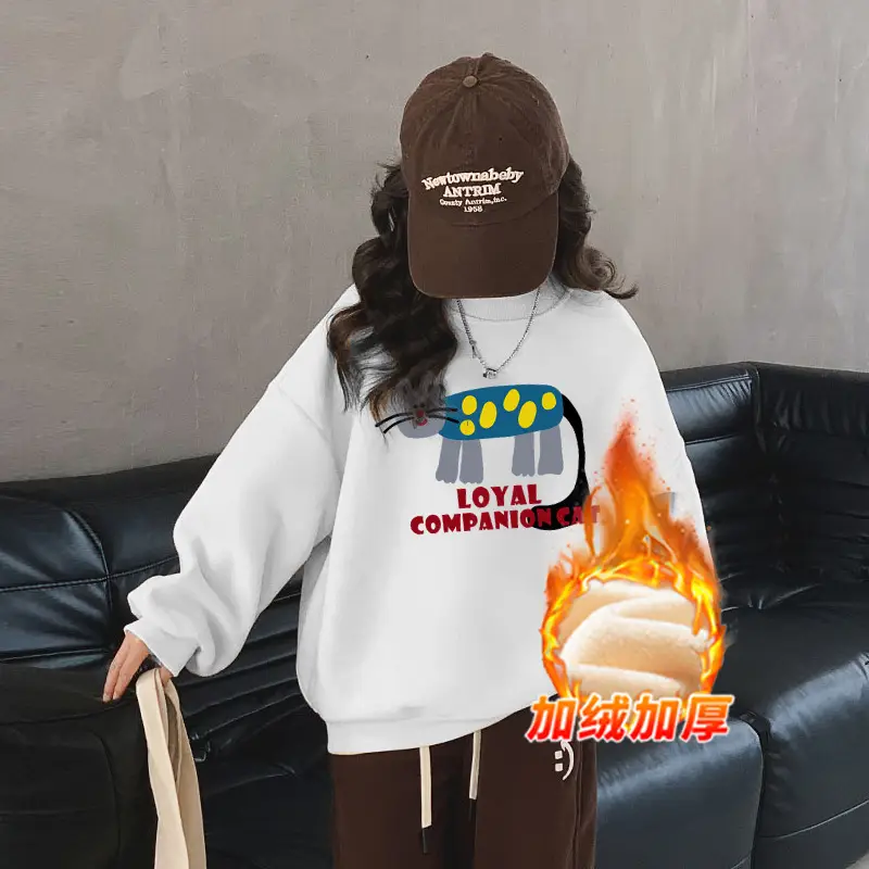 Loyal Companions Sweatshirt White Flame Print Long Sleeve - Image 6