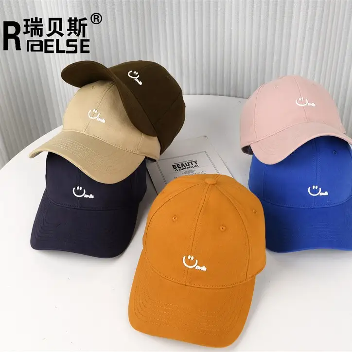 Pink Smiley Letter Baseball Cap for Women - Image 13