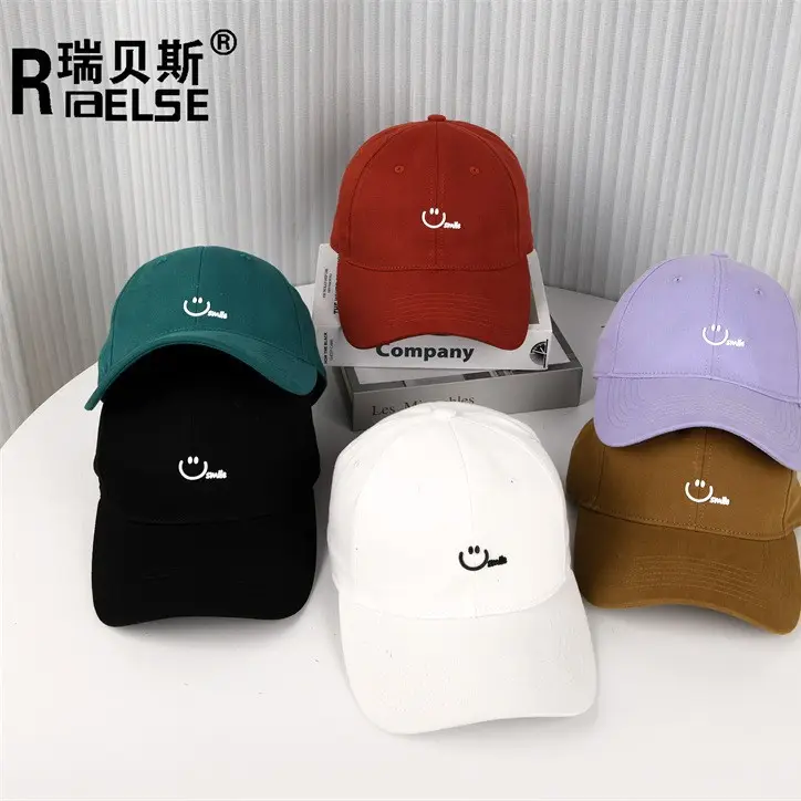 Pink Smiley Letter Baseball Cap for Women - Image 14
