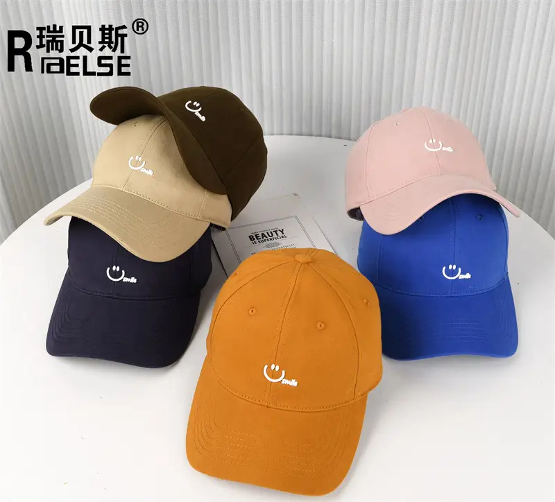 Pink Smiley Letter Baseball Cap for Women — feature 4