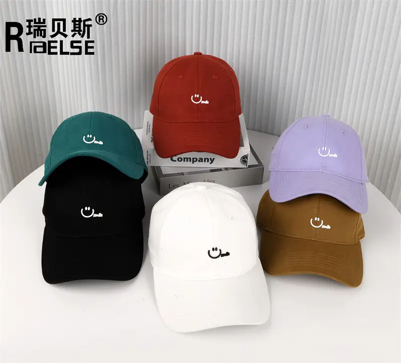 Pink Smiley Letter Baseball Cap for Women — feature 5