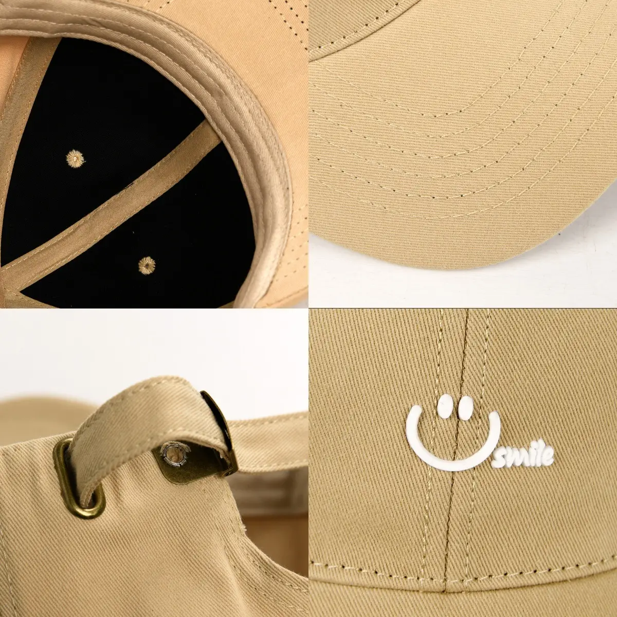 Pink Smiley Letter Baseball Cap for Women — feature 6