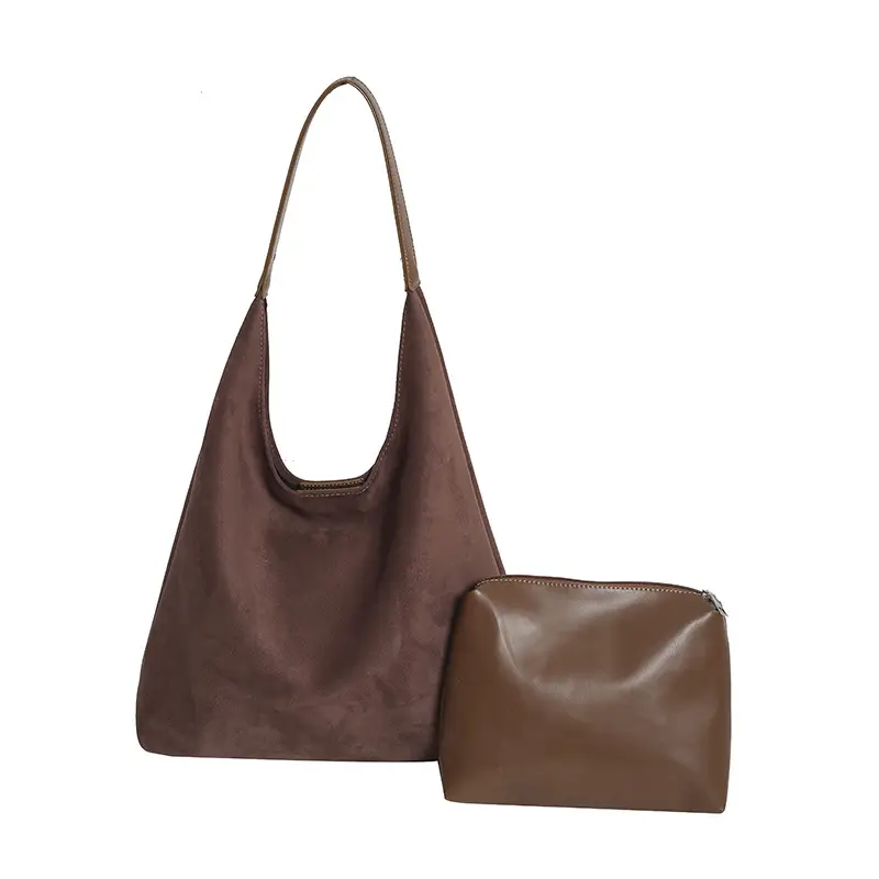 Large Capacity Velvet Shoulder Bag for Women 2025 Autumn - Image 2