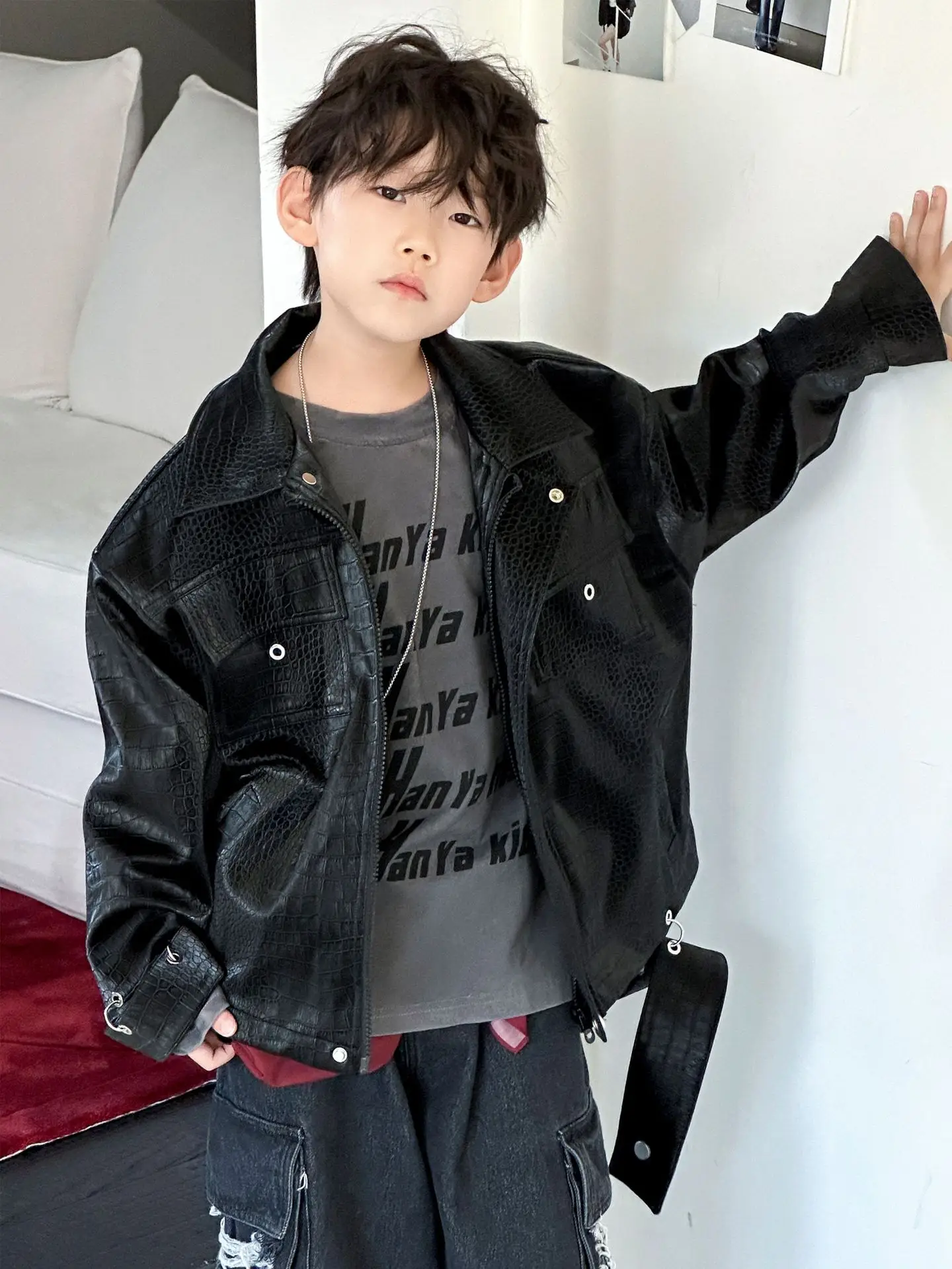 Boys Sweatshirt Kids Casual Long Sleeve Grey 2025 - Image 4