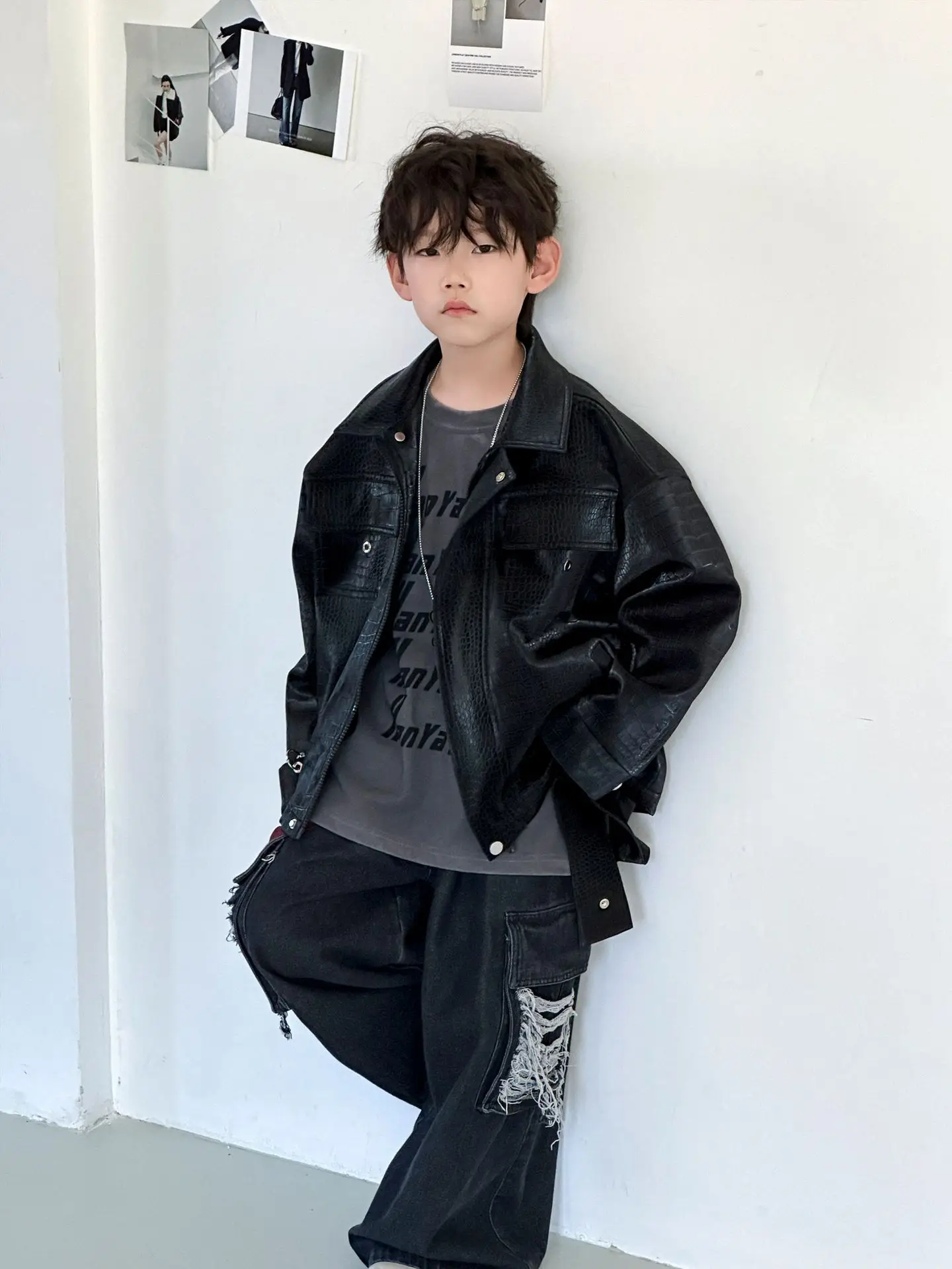 Boys Sweatshirt Kids Casual Long Sleeve Grey 2025 - Image 5