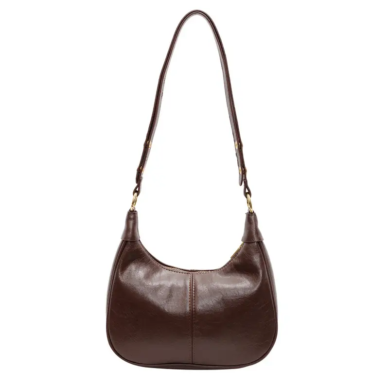 Retro Brown Leather Shoulder Bag Women 2025 - Image 4
