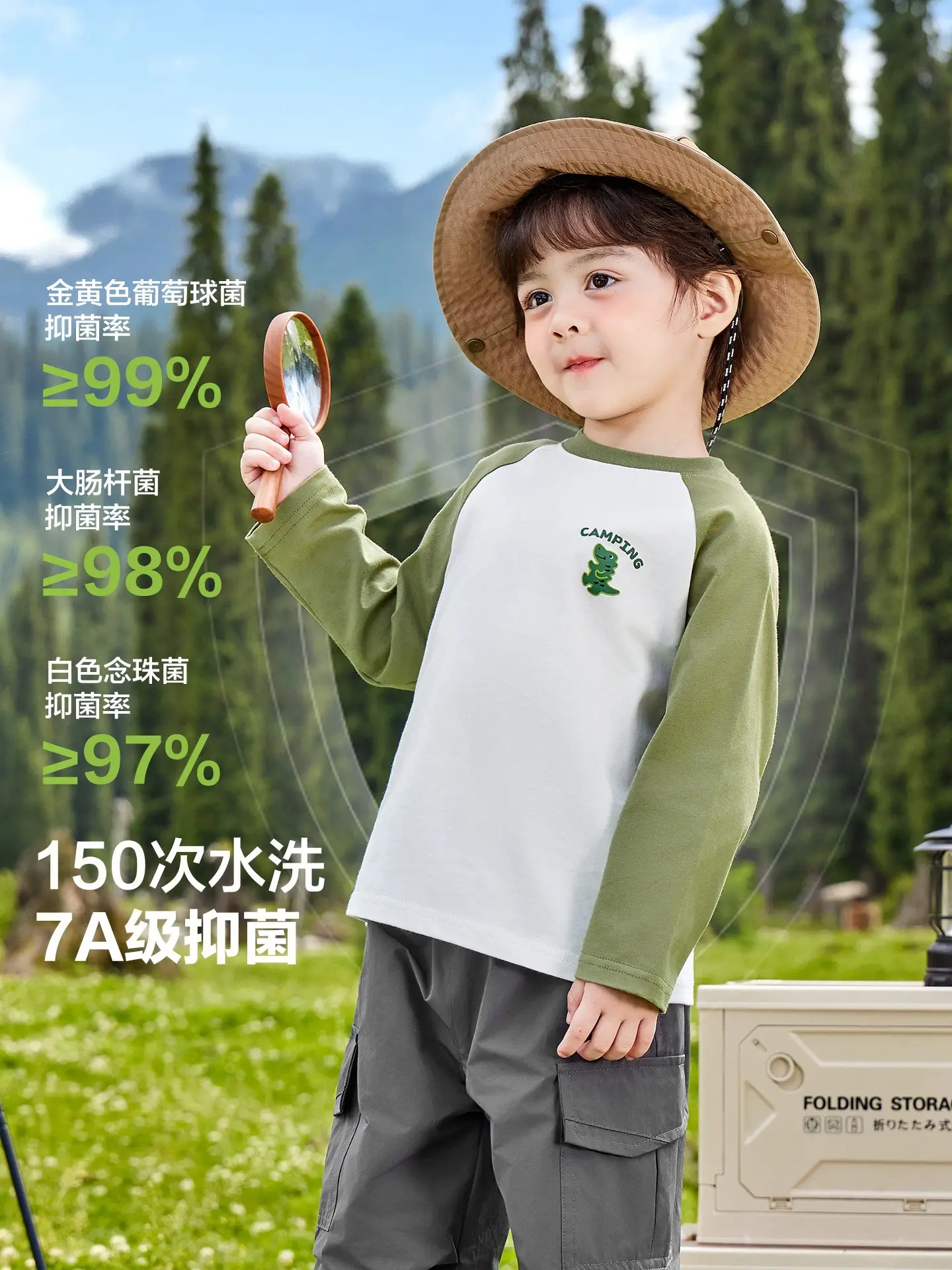 Kids Pure Cotton Long Sleeve T-Shirt Spring Outfit - Image 3