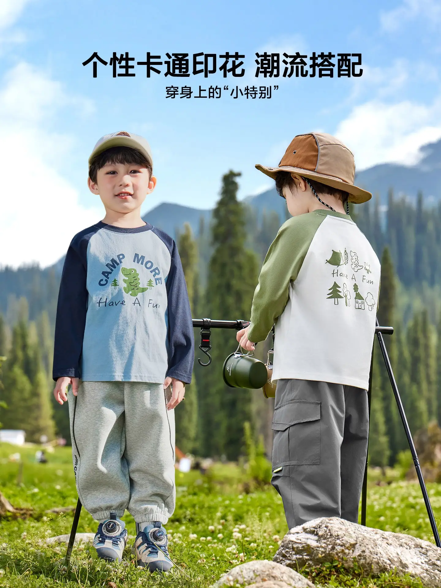Kids Pure Cotton Long Sleeve T-Shirt Spring Outfit - Image 6