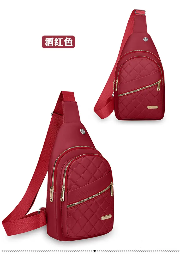 Women's Multi-Layer Crossbody Bag Purple Rhombus Design — feature 10