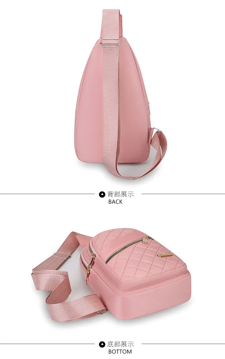 Women's Multi-Layer Crossbody Bag Purple Rhombus Design — feature 16