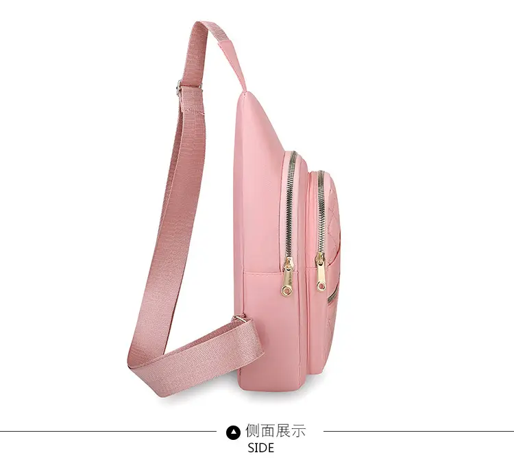 Pink Rhombus Crossbody Bag for Women Large Capacity — feature 17