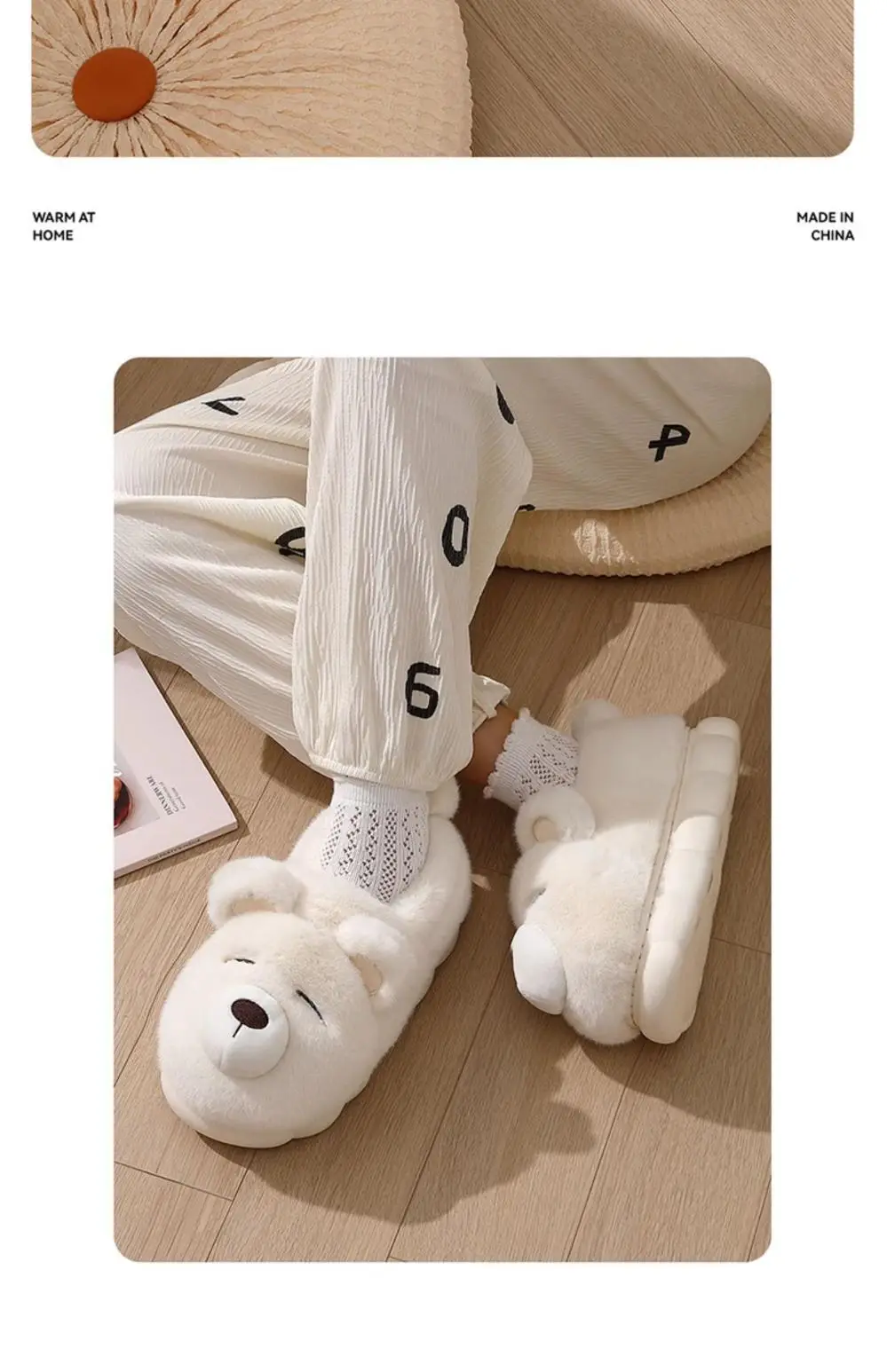 Women's Winter 2024 New Style Cotton Slippers with Poop Feeling, Indoor Home Cute Plush Warm Couple Cotton Shoes — feature 16