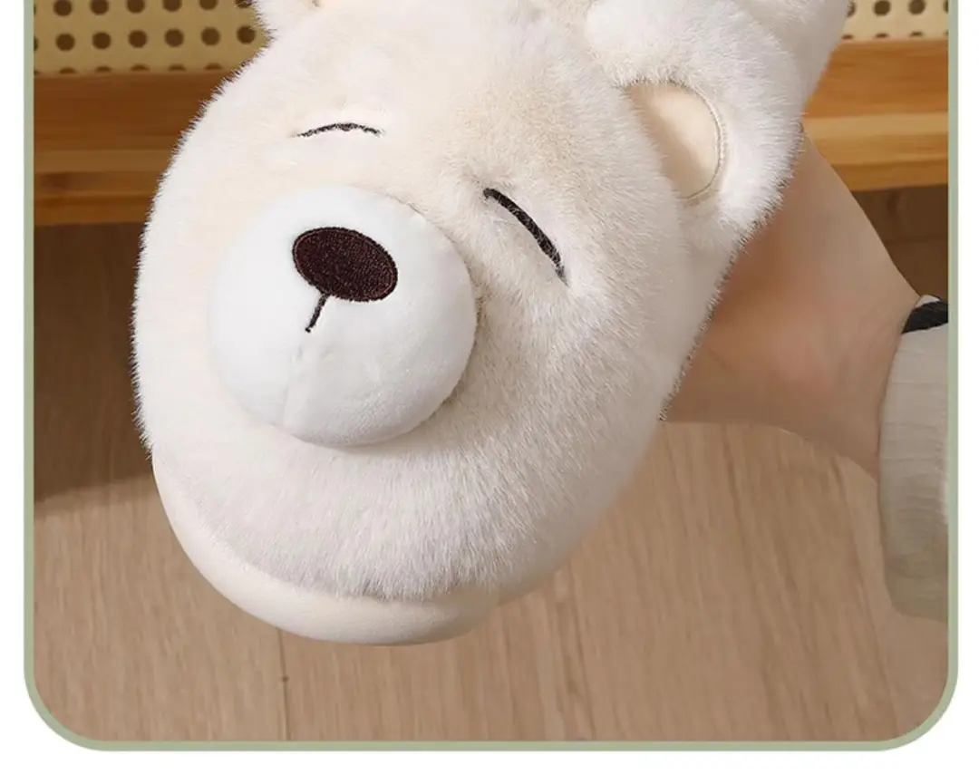 Women's Winter 2024 New Style Cotton Slippers with Poop Feeling, Indoor Home Cute Plush Warm Couple Cotton Shoes — feature 7