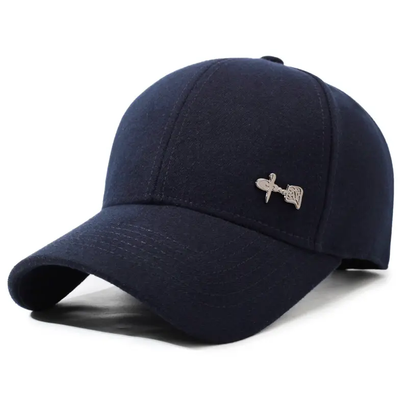 Men's Black Baseball Cap with Logo Outdoor Use