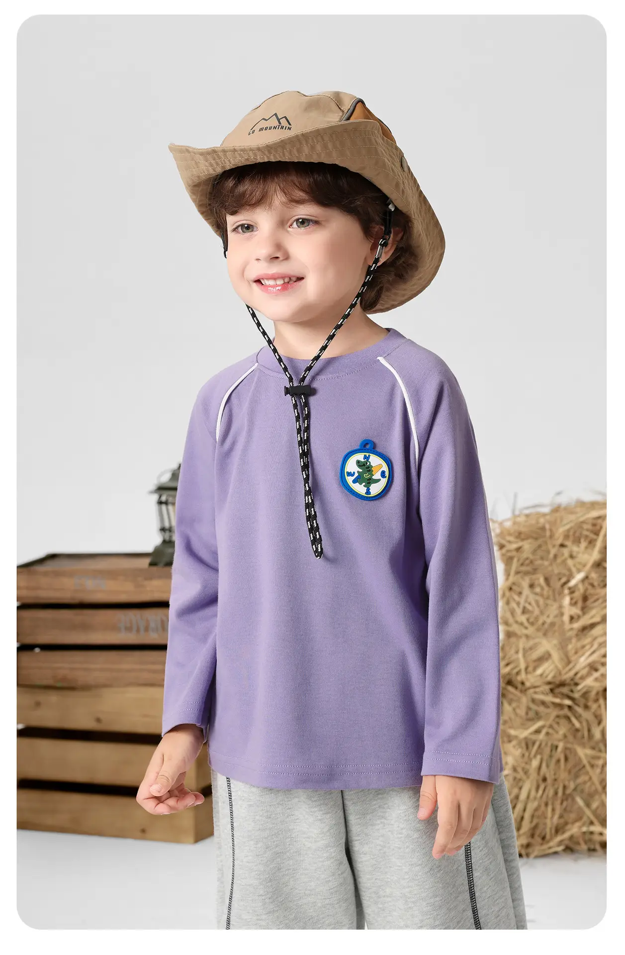 Right-Hand European Style Boys T-Shirt Purple Spring 2026 — feature 15