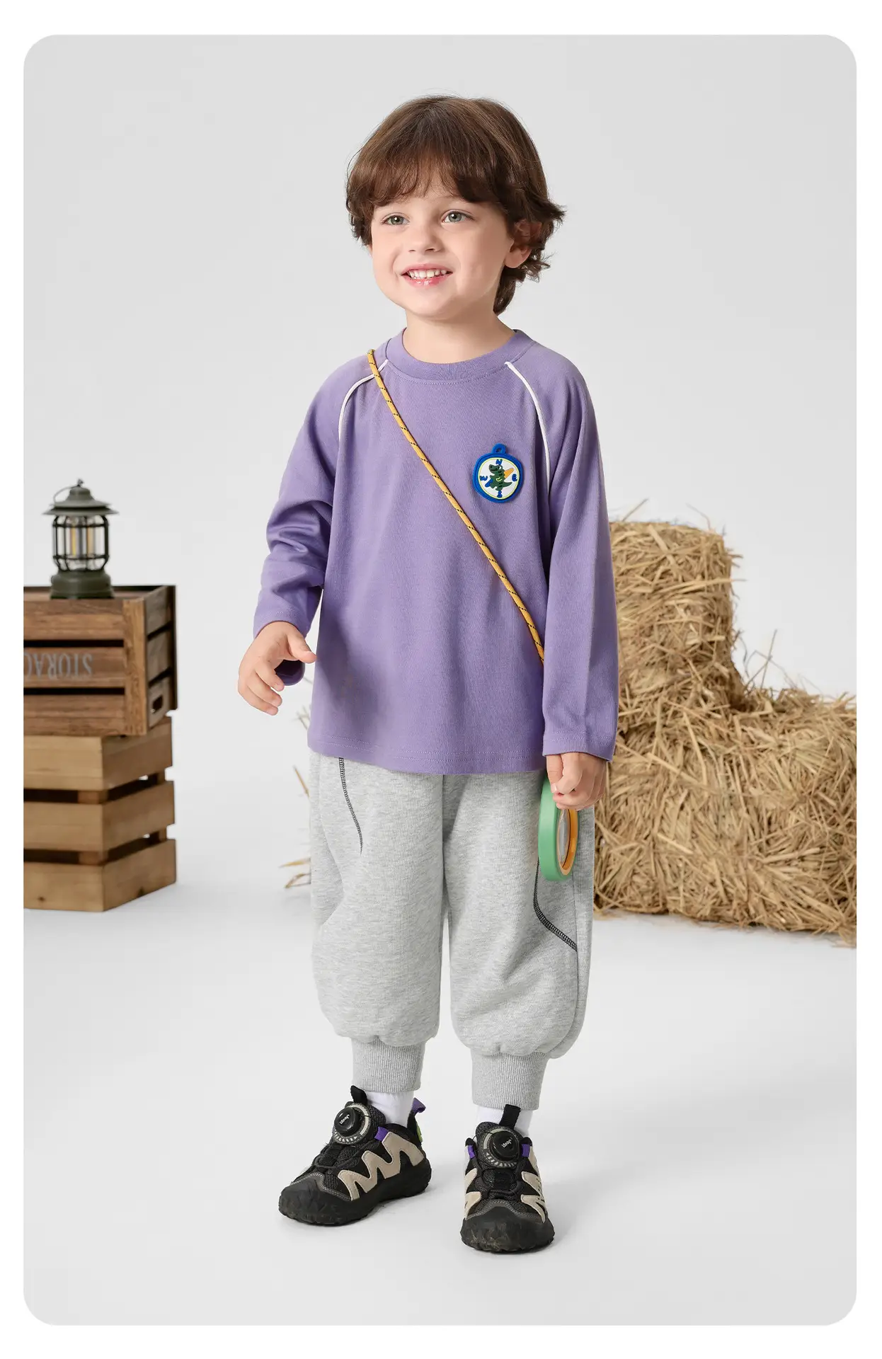 Right-Hand European Style Boys T-Shirt Purple Spring 2026 — feature 16