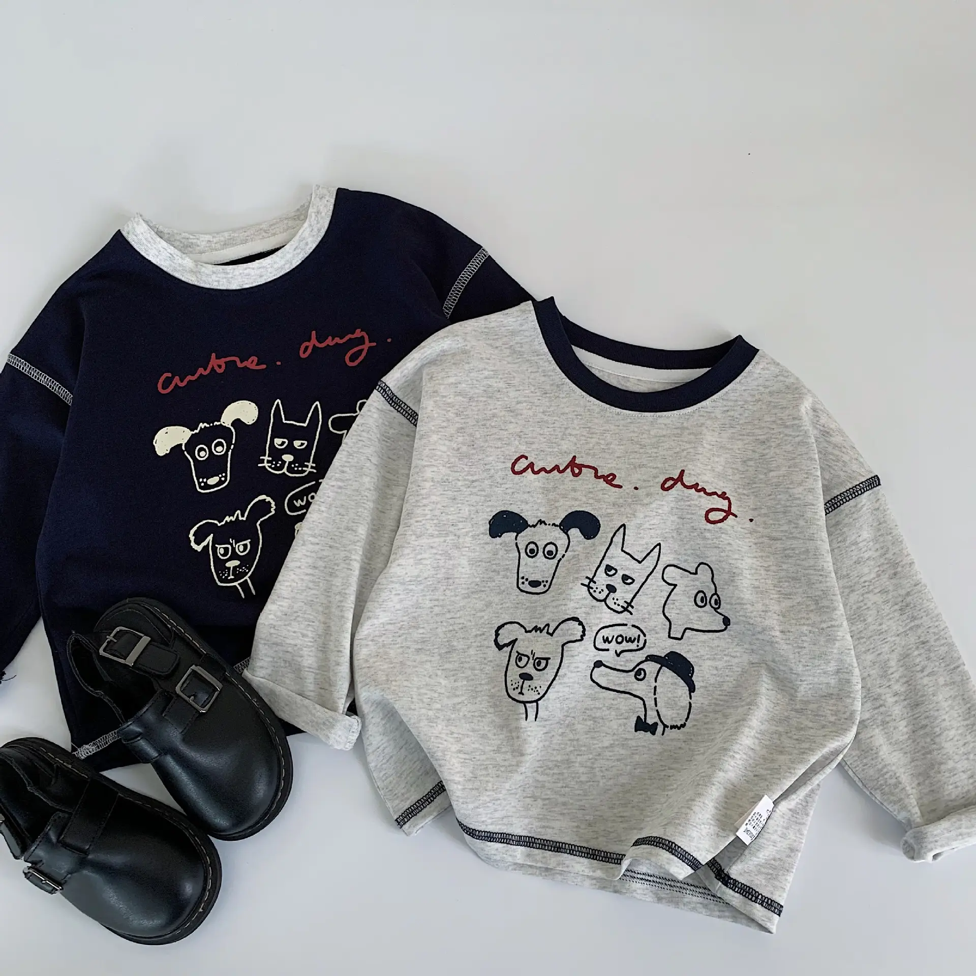 Mai Bao Boys T-Shirt 2026 Spring New Korean Style Cartoon Print Top